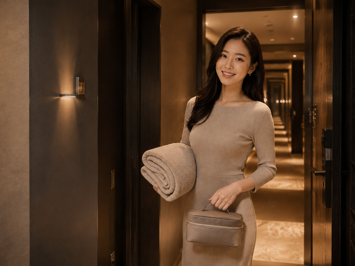 인천 방문 홈케어 일정을 준비하는 젊은 성인 한국 여성 관리사